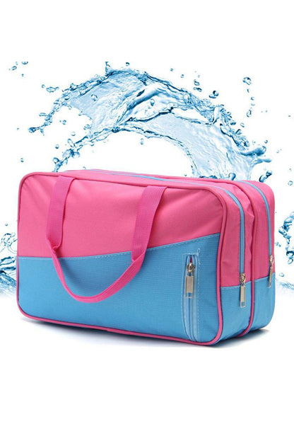 Bonbon Color Block Bolsa de yoga portátil con bolsillo con cremallera múltiple