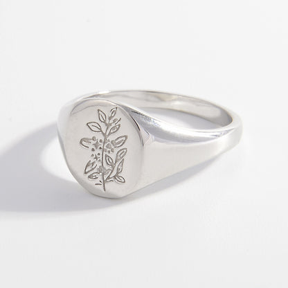 Bague chevalière en argent sterling 925