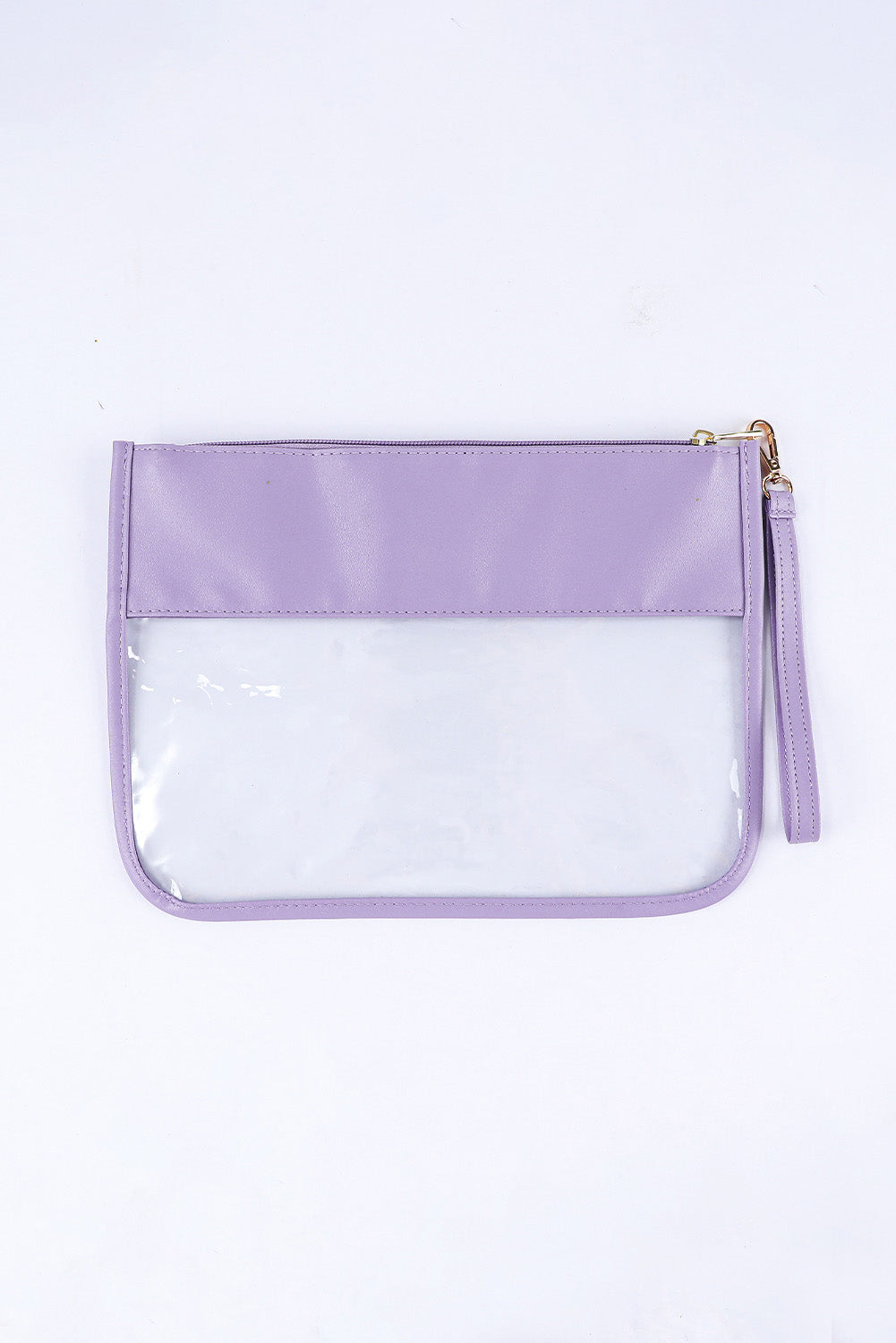 Pink PLANE Zipped Transparent Pouch