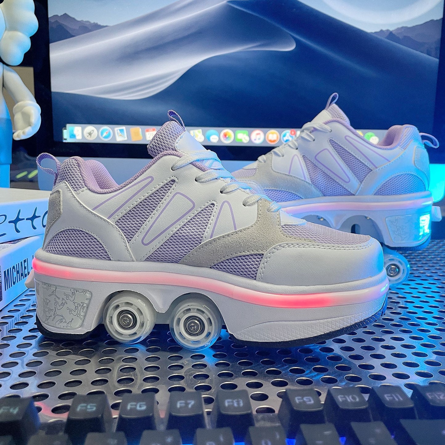 Four Wheel Rampage Shoes Seven Color Atmosphere Breathing Light