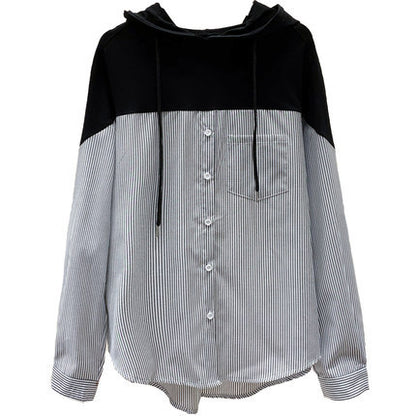 Women's Fashion All-matching Loose Patchwork Top