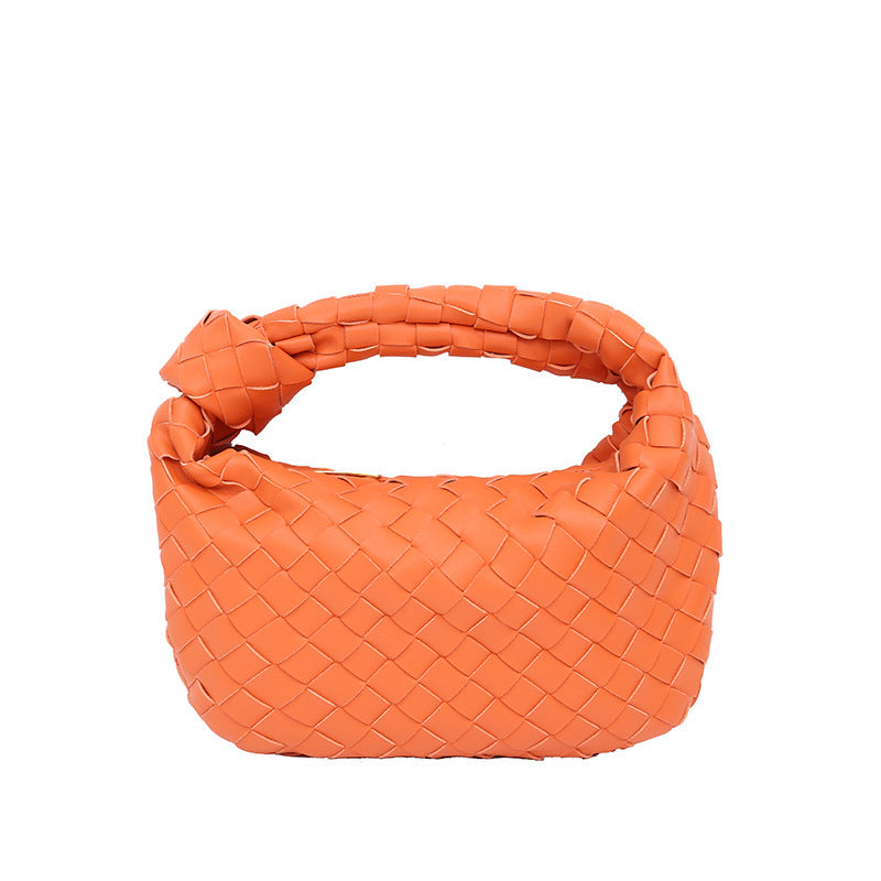 Woven Croissant Knotted Handbag Underarm Hand Bag