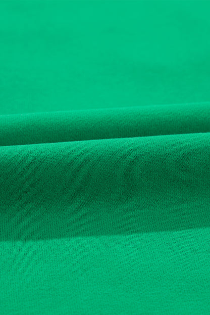 Sudadera verde con bordado de chenilla LUCKY Aphabet