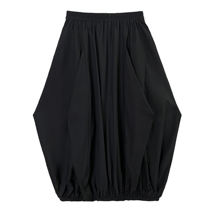 Women's Spring And Autumn Plus Size Loose Pleated Skirt