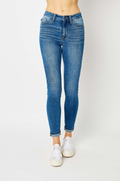 Jean skinny Judy Blue pleine taille à ourlet resserré