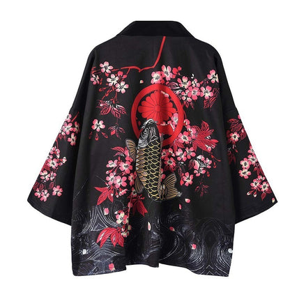 Été femmes Harajuku impression numérique Kimono manteau manteau Cardigan