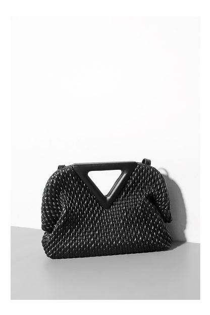 Sac Nuage Triangle Froissé Cuir de Vachette