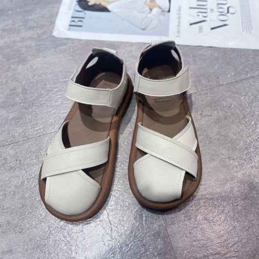 Zapatos de cuero pequeños de estilo romano creativo femenino