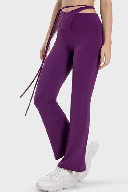 Pantalon actif noué à taille mi-haute