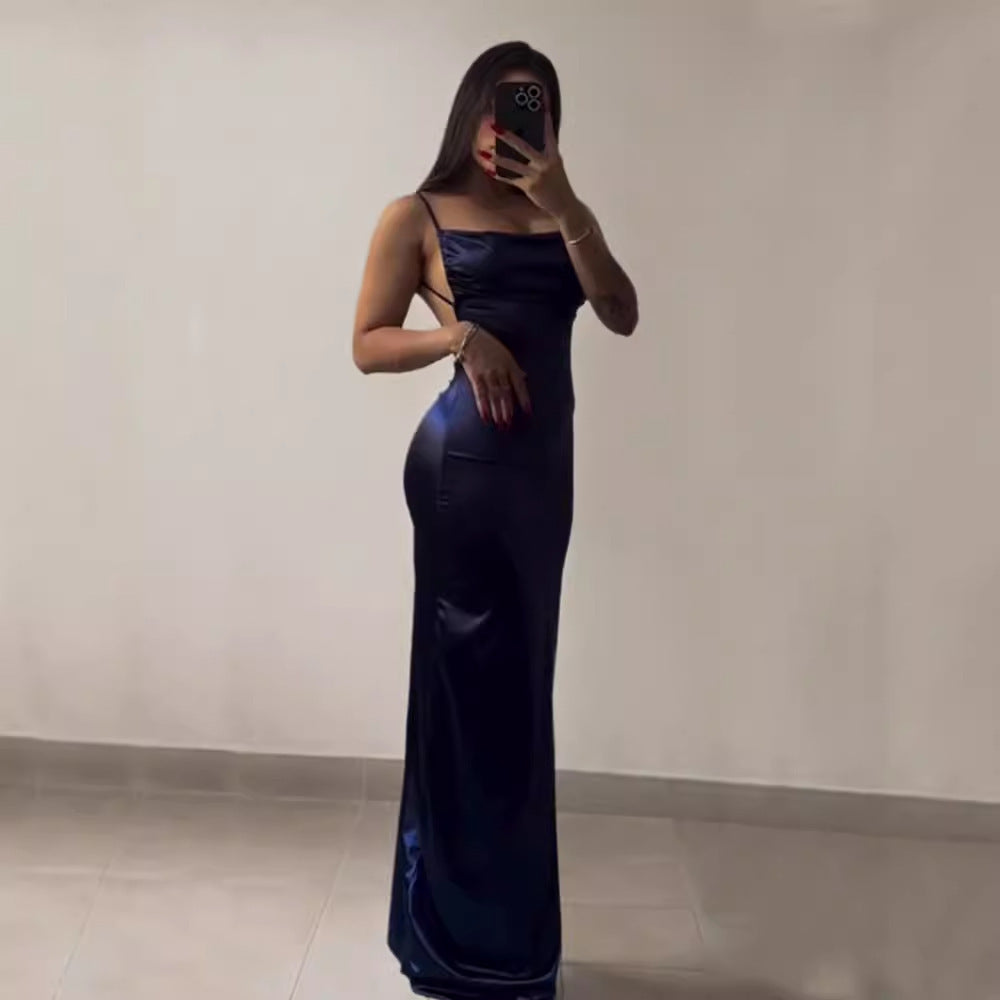 Summer High-grade Y2g Sexy Backless Spaghetti Straps Hot Girl Dress