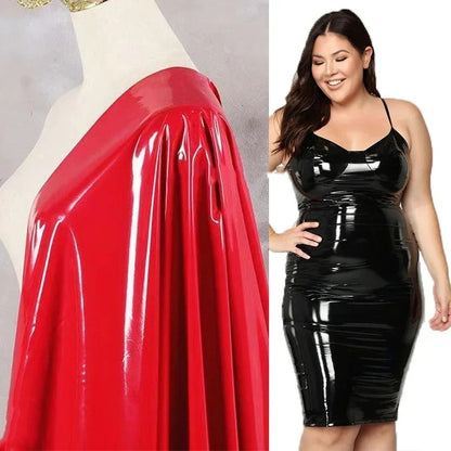 Women's PU Leather Plus Size Sling Dress