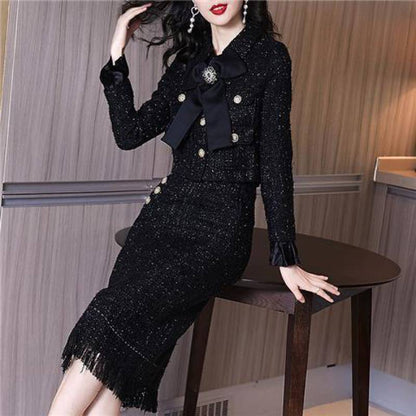 Women's Slim-fit Sheath Two-piece Suit