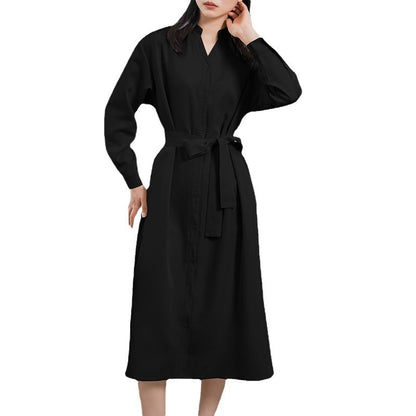 Women's Long Sleeve Loose Dress High-grade