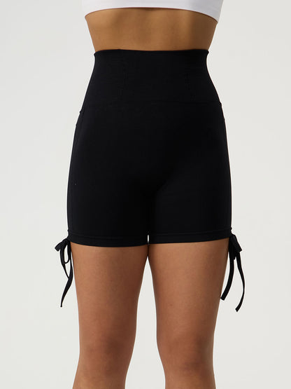 Drawstring High Waist Active Shorts