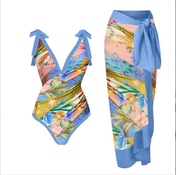 Fashion Personality Women Chiffon Beach Dress Suit