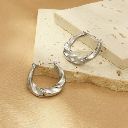 Boucles d'oreilles Huggie en acier inoxydable