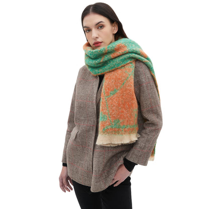 Women's Shawl Flower Jacquard Scarf