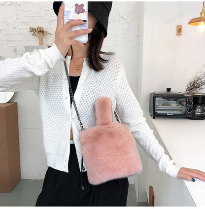 Autumn And Winter Foreign Style Furry Fashion Chain Shoulder Messenger Bag