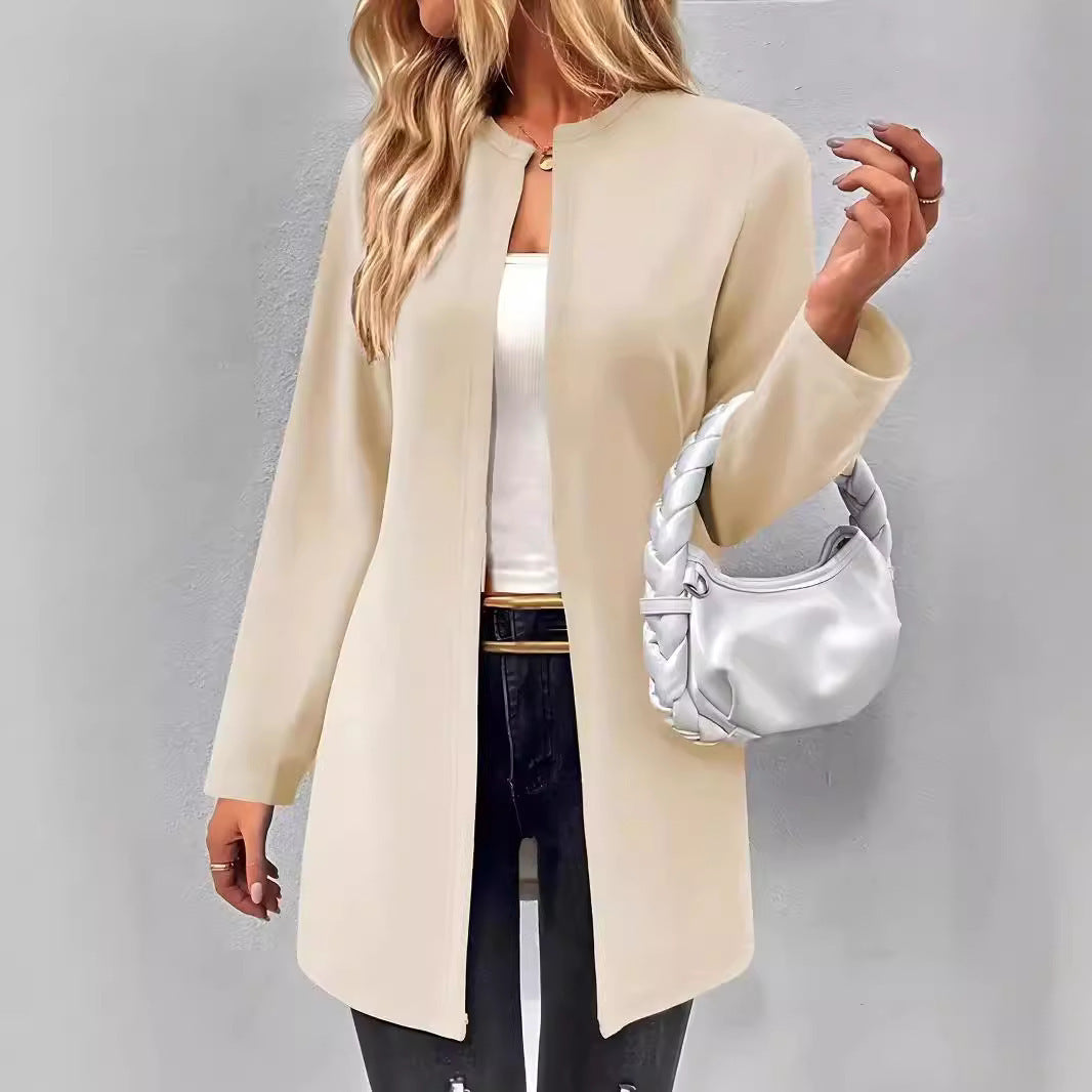 Women's Coat Idle Style Loose Plus Size Solid Color Cardigan Women's Clothes