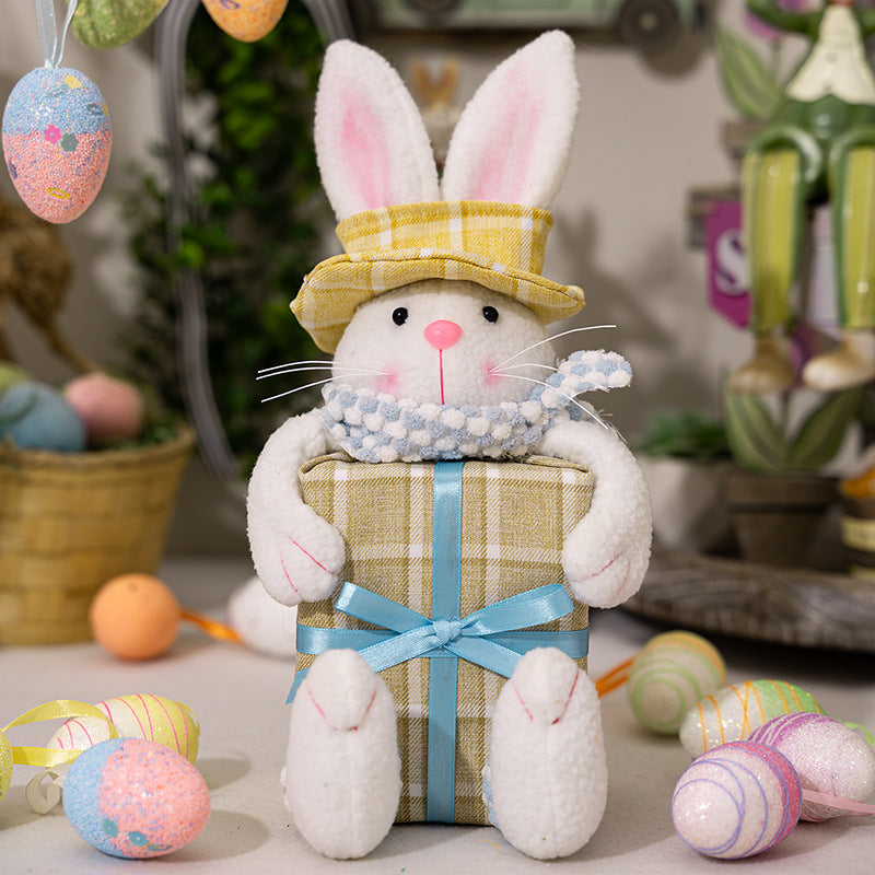 Easter Plaid Rabbit Doll