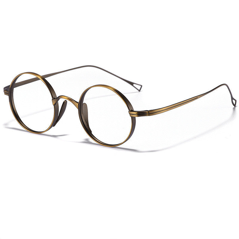 Monture de lunettes rondes vintage en titane pur